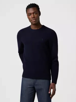 Wrangler Blue Bell Regular Boiled Wool Sweater Peacoat Size