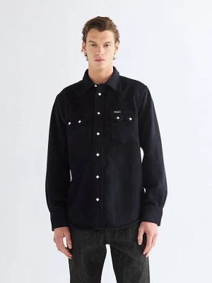 Wrangler Blue Bell Regular Wool Western Shirt Dark Navy