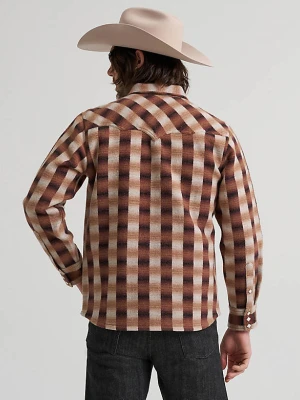 Wrangler Blue Bell Regular Wool Western Shirt Ombre