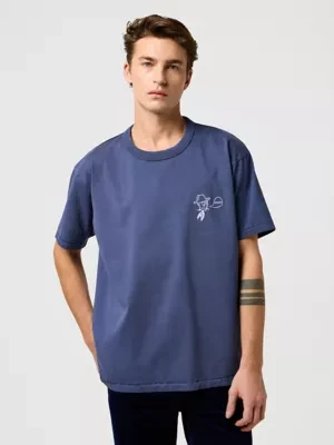 Wrangler Blue Bell Rodeo Ben Tee Navy Size