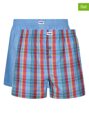 Wrangler Bokserki (2 pary) "Manta" w kolorze błękitno-czerwonym rozmiar: XL