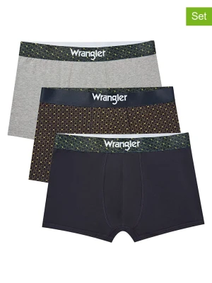 Wrangler Bokserki (3 pary) "Winchell" w kolorze granatowo-szaro-żółtym rozmiar: M
