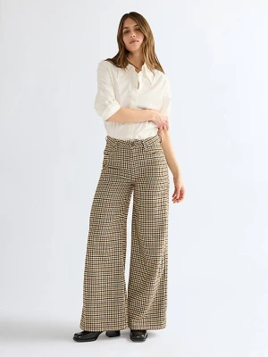 Wrangler Canyon Loose Trousers Houndstooth Bison Size 34 x32