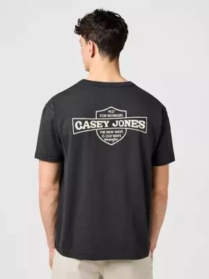 Wrangler Casey Jones Graphic Tee Faded Black Size