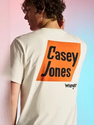 Wrangler Casey Jones Graphic Tee Vintage White Size