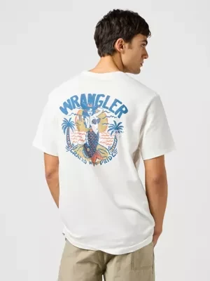 Wrangler Casey Jones Graphic Tee Worn White Size
