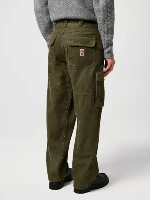 Wrangler Casey Jones Loose Corduroy Cargo Pant Ivy Green Size 38 x32