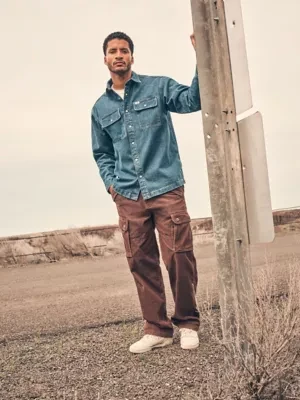 Wrangler Casey Jones Loose Corduroy Cargo Pant Mahogany Size 38 x32