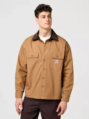 Wrangler Casey Jones Loose Overshirt Toasted Coconut Size