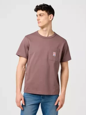 Wrangler Casey Jones Relaxed Pocket Tee Peppercorn Size