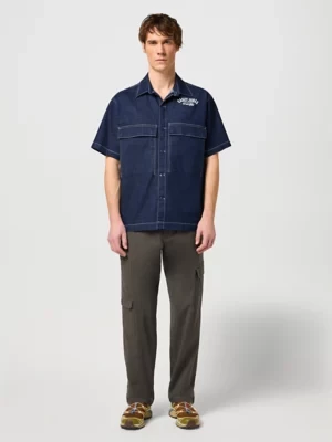 Wrangler Casey Jones Shirt Med Indigo Size