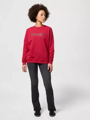 Wrangler Crew Sweatshirt Red Size