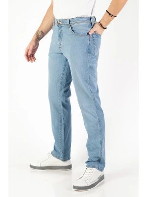 Wrangler Dżinsy "Texas Slim" - Slim fit - w kolorze błękitnym rozmiar: W34/L32