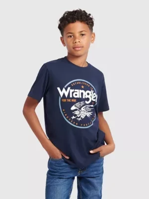 Wrangler Eagle Tee Navy Blazer Size 9/10