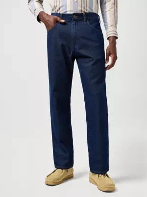 Wrangler Frontier Non Stretch Relaxed Straight Jean Rinsed Night Size 38 x34