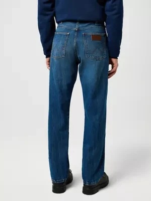 Wrangler Frontier Relaxed Straight Non Stretch Jean Retro Blue Size 38 x34