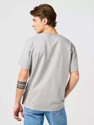 Wrangler Graphic Tee Mid Grey Mel Size