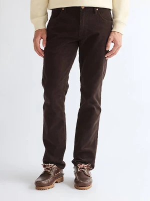 Wrangler Greensboro Corduroy Straight Trousers Chocolate Torte Size 44 x34