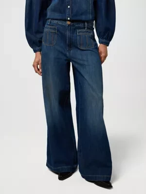 Wrangler High Rise Loose Denim Trouser Homestead Haze Size 32 x32