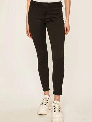 Wrangler jeansy Skinny Crop Black damskie