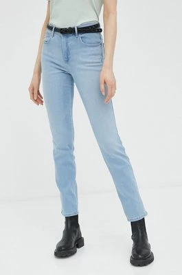 Wrangler jeansy Slim 610 damskie kolor niebieski