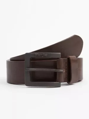 Wrangler Kabel Buckle Leather Belt Brown Size