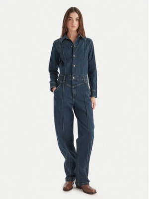 Wrangler Kombinezon Western 112371042 Granatowy Regular Fit
