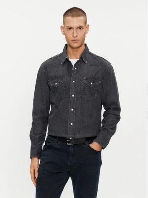 Wrangler Koszula jeansowa 112350571 Czarny Regular Fit