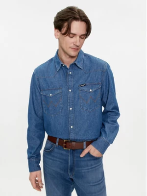 Wrangler Koszula jeansowa Western 112350488 Niebieski Regular Fit