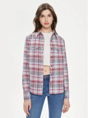 Wrangler Koszula Western 112350328 Fioletowy Slim Fit