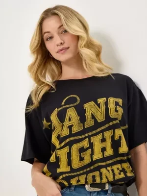 Zdjęcie produktu Wrangler Lainey Wilson Hang Tight Oversized Tee Black Size