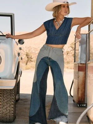 Wrangler Lainey Wilson x Wrangler Groovy Wide Leg Jean Denim Denim Size