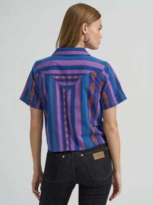Wrangler Lainey Wilson x Wrangler Jacquard Shirt Blue Blue Size