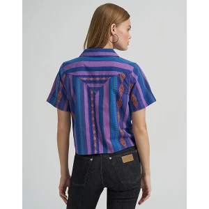Wrangler Lainey Wilson x Wrangler Jacquard Shirt Blue Blue Size