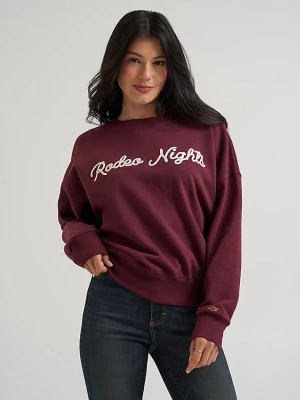 Wrangler Lainey Wilson x Wrangler Rodeo Night Sweatshirt Wine