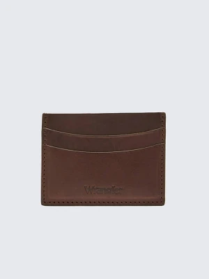 Wrangler Leather Card Holder Dark Cognac