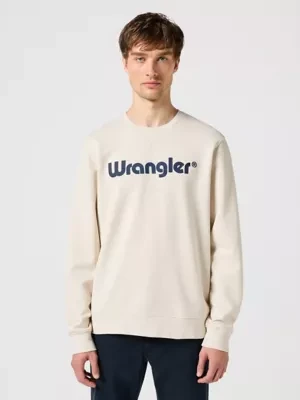 Wrangler Regular Logo Crew Sweat Vintage White Size