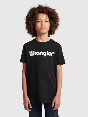 Wrangler Logo Tee Black Size 9/10