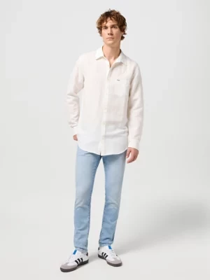 Wrangler Long Sleeve One Pocket Shirt Worn White Size