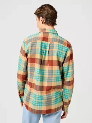 Wrangler Long Sleeve Utility Shirt Latigo Bay Size