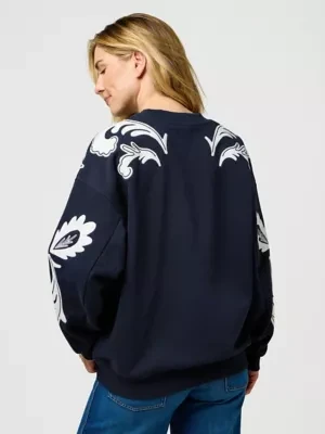 Wrangler Loose Applique Swearshirt Dark Navy Size