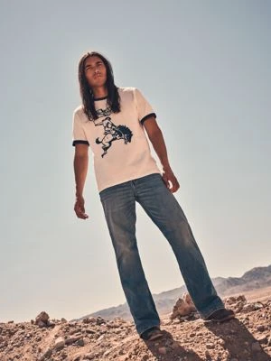 Wrangler Loose Boot Tough Lite Jean Harbor Blue Size 40 x32