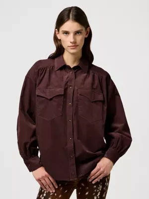 Zdjęcie produktu Wrangler Loose Femme Yoke Western Shirt Mahogany Size
