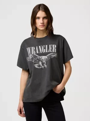 Zdjęcie produktu Wrangler Loose Girlfriend Tee Faded Black Size