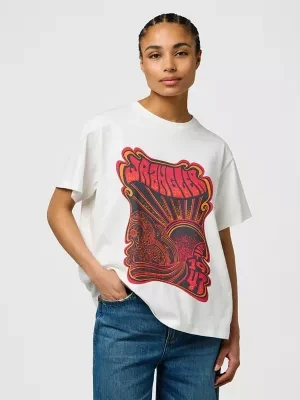 Zdjęcie produktu Wrangler Loose Girlfriend Tee Worn White Size
