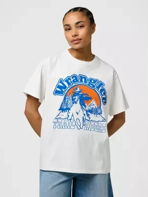 Zdjęcie produktu Wrangler Loose Girlfriend Tee Worn White Size
