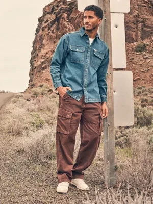 Wrangler Loose Overshirt Retro Blue Size