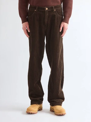 Wrangler Loose Straight Corduroy Trousers Coffee Size 38 x32