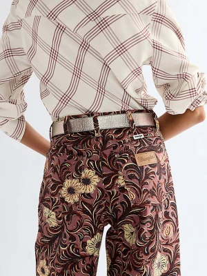 Wrangler Metallic Leather Belt Silver