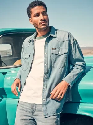 Wrangler Oversized Western Shirt Authentic Medium Size